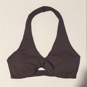 NWOT Vital Apparel Brown Halter Sports Bra